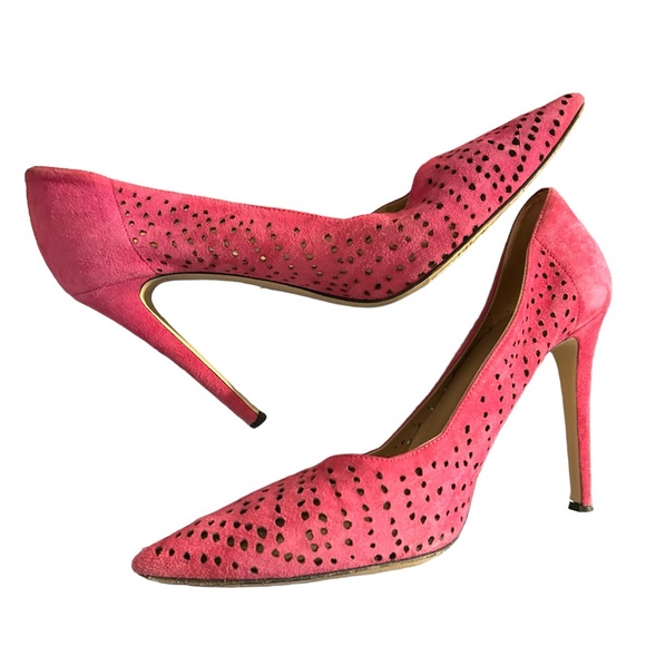 Diane Von Furstenberg Bonnie Suede Pumps - Picture 6 of 12